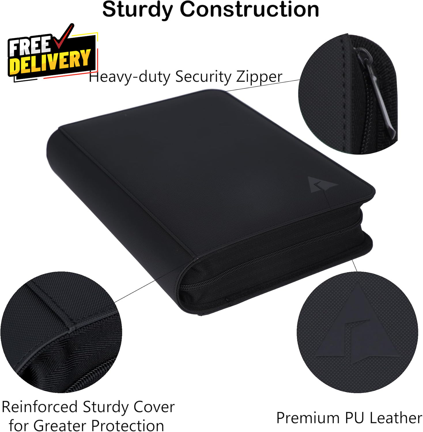 4 Pocket Binder for Semi Rigid Card Holders Holds 208 Semi Rigid Card Holder