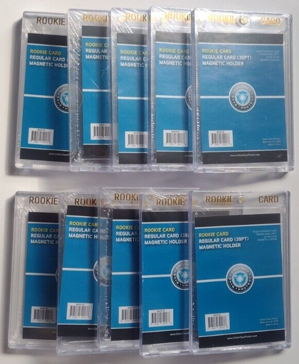 (10) CSP 35Pt. “ROOKIE” Magnetic Card Holder Protector New NIP Corner Protection