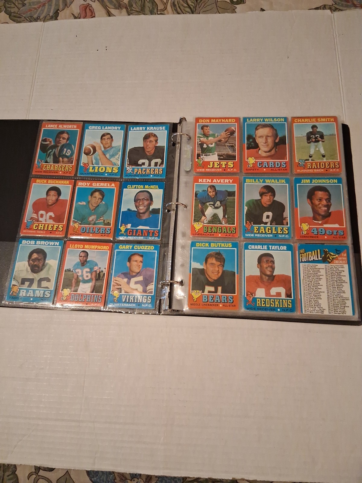1971 Topps Football Complete Set 1-263 G+ Conditions