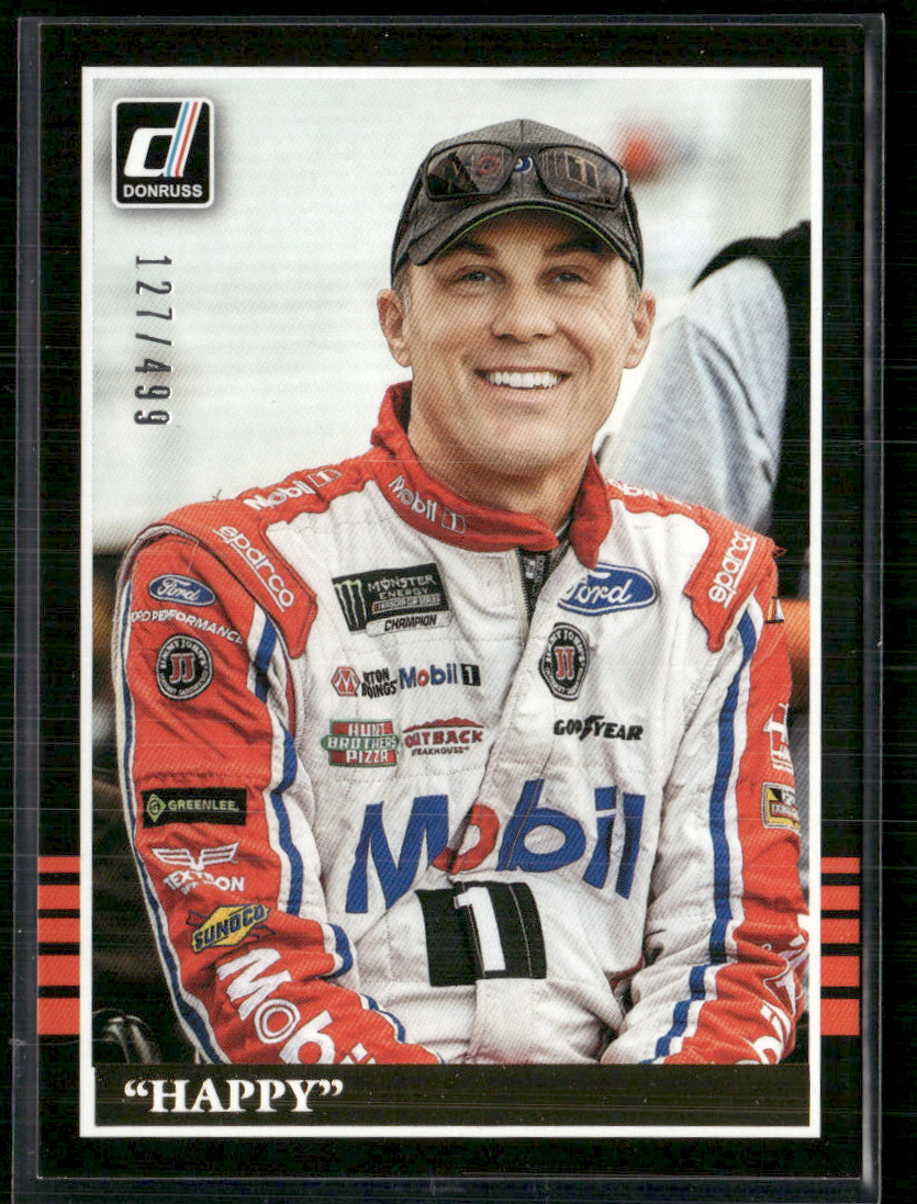 Kevin Harvick 2018 Donruss Gold Happy Variation 127/499 #124