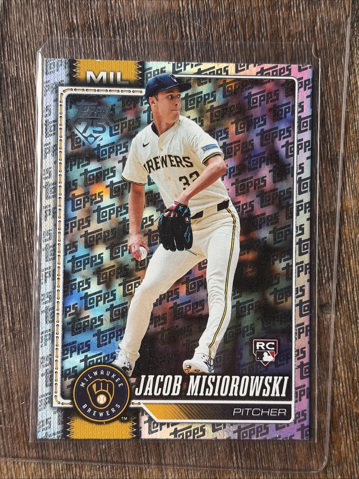 2026 Topps Jacob Misiorowski RC TOPPS Foil Pattern Rookie #10 Brewers SP