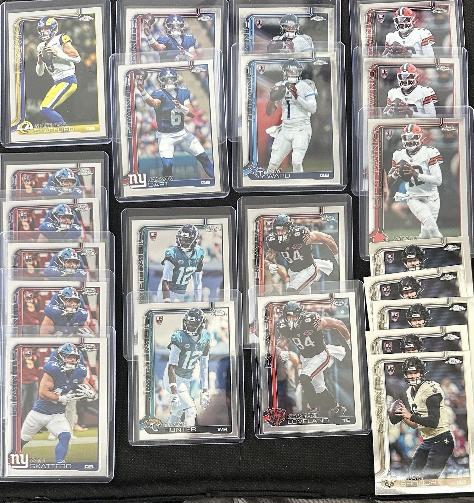 2025 Topps Chrome 1100 Base HUGE Set Builder Lot Dart Skattebo Ward Shedeur Rc