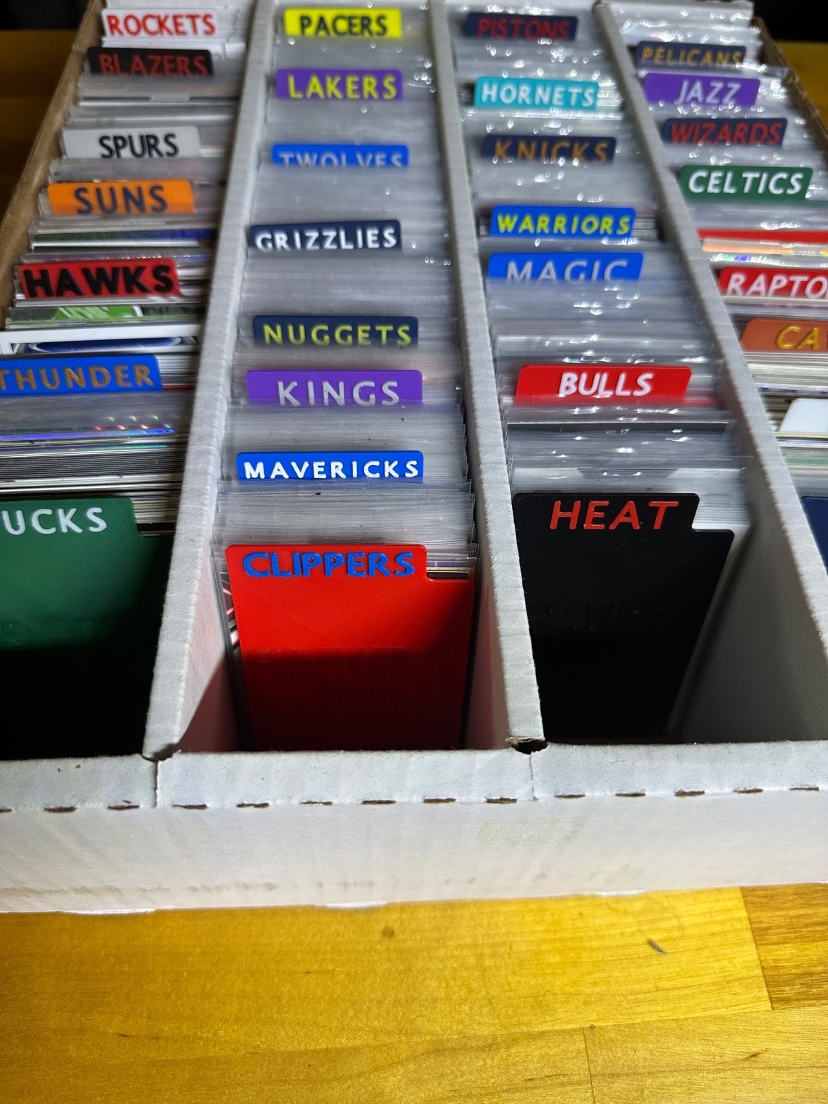 (30) STANDARD NBA Team Sports Card Dividers BASKETBALL Trading MADE IN USA