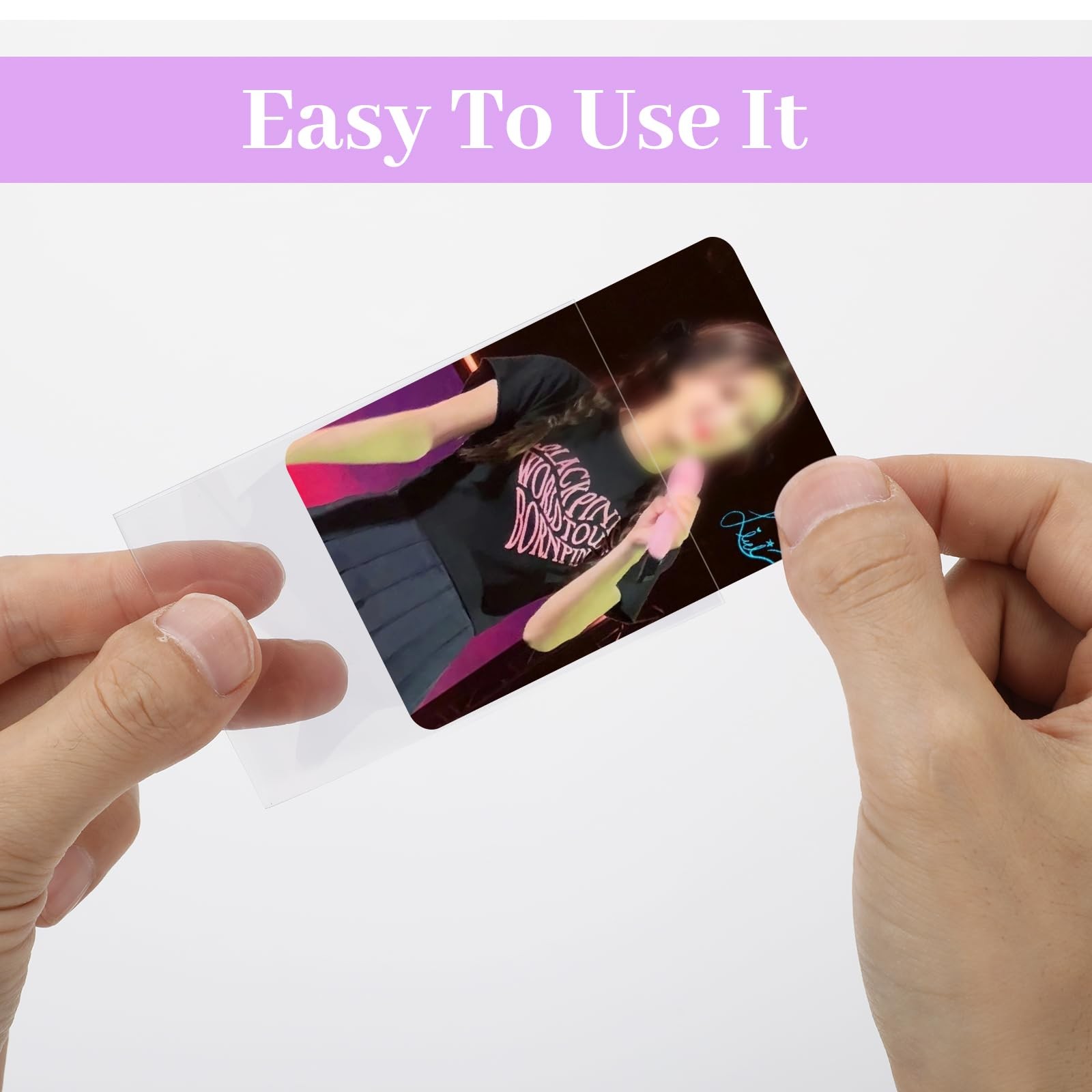 100 Pcs photocard Sleeves, 57x88mm Ultra Clear and Thick Sleeves Idol Photo C…