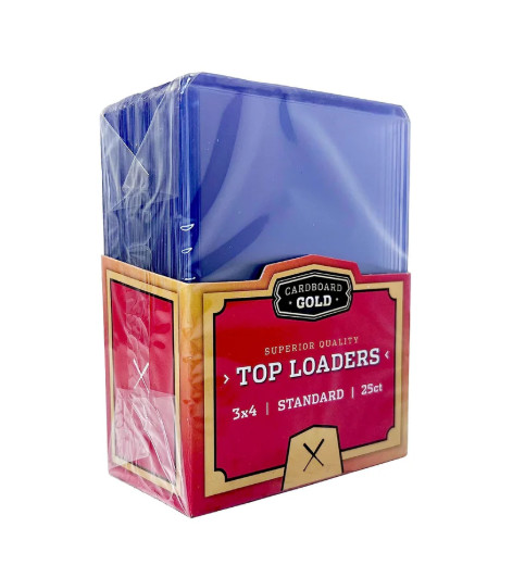 20 packs – 500 Cardboard Gold Standard Card Sized Toploaders 35pt. with Sleeves
