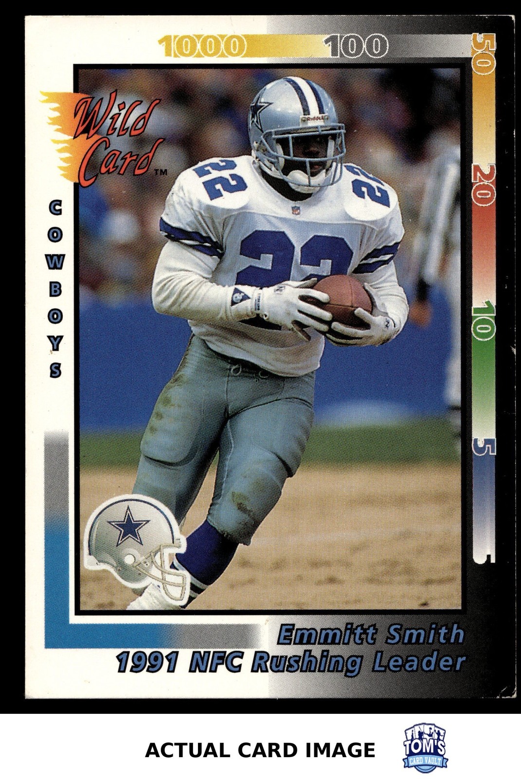 1991 AAA Sports Memorabilia #245 EMMITT SMITH Dallas Cowboys HOF VG-EX