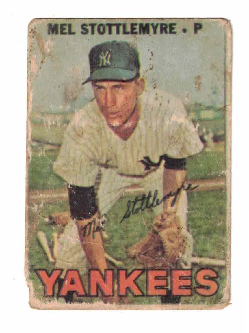 1967 Topps Venezuelan 242, Mel Stottlemyre, Yankees, Poor
