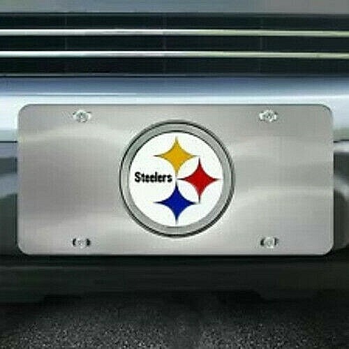 Pittsburgh Steelers Chrome Die Cast License Plate