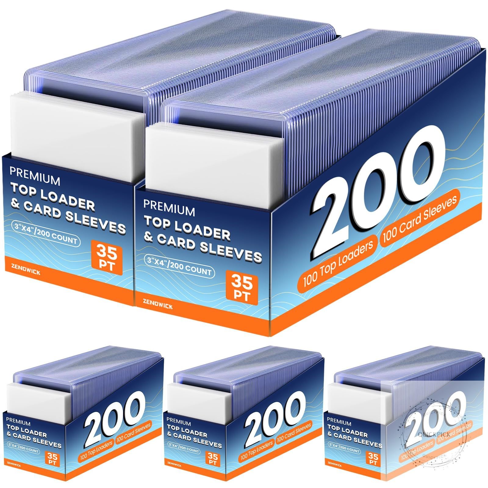 1000 Card Sleeves Top Loaders for Cards 3″ x 4″ Hard Plastic Toploaders Baseball