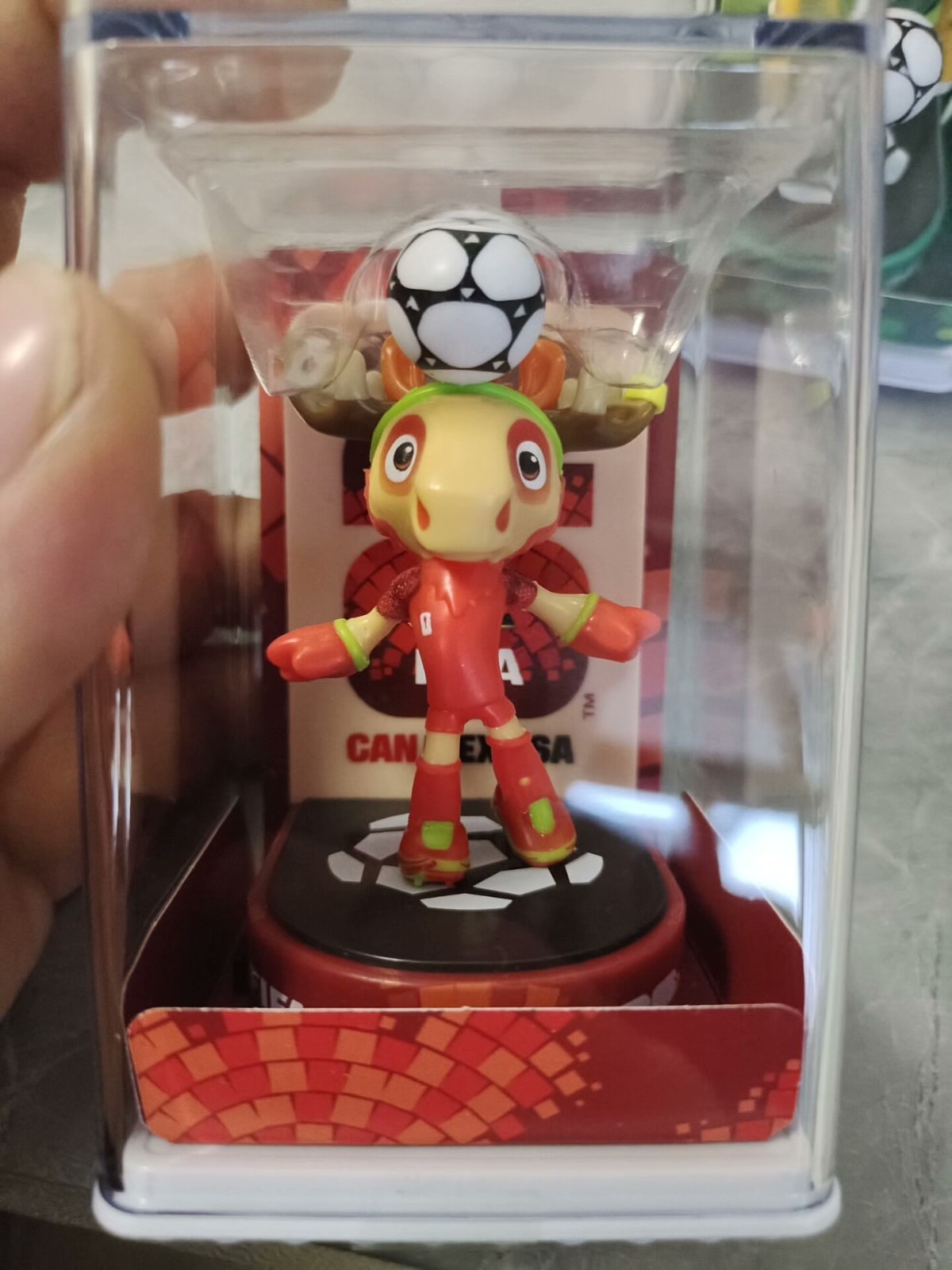 official FIFA World Cup 2026 mascots (Maple, Zayu, and Clutch) figure display