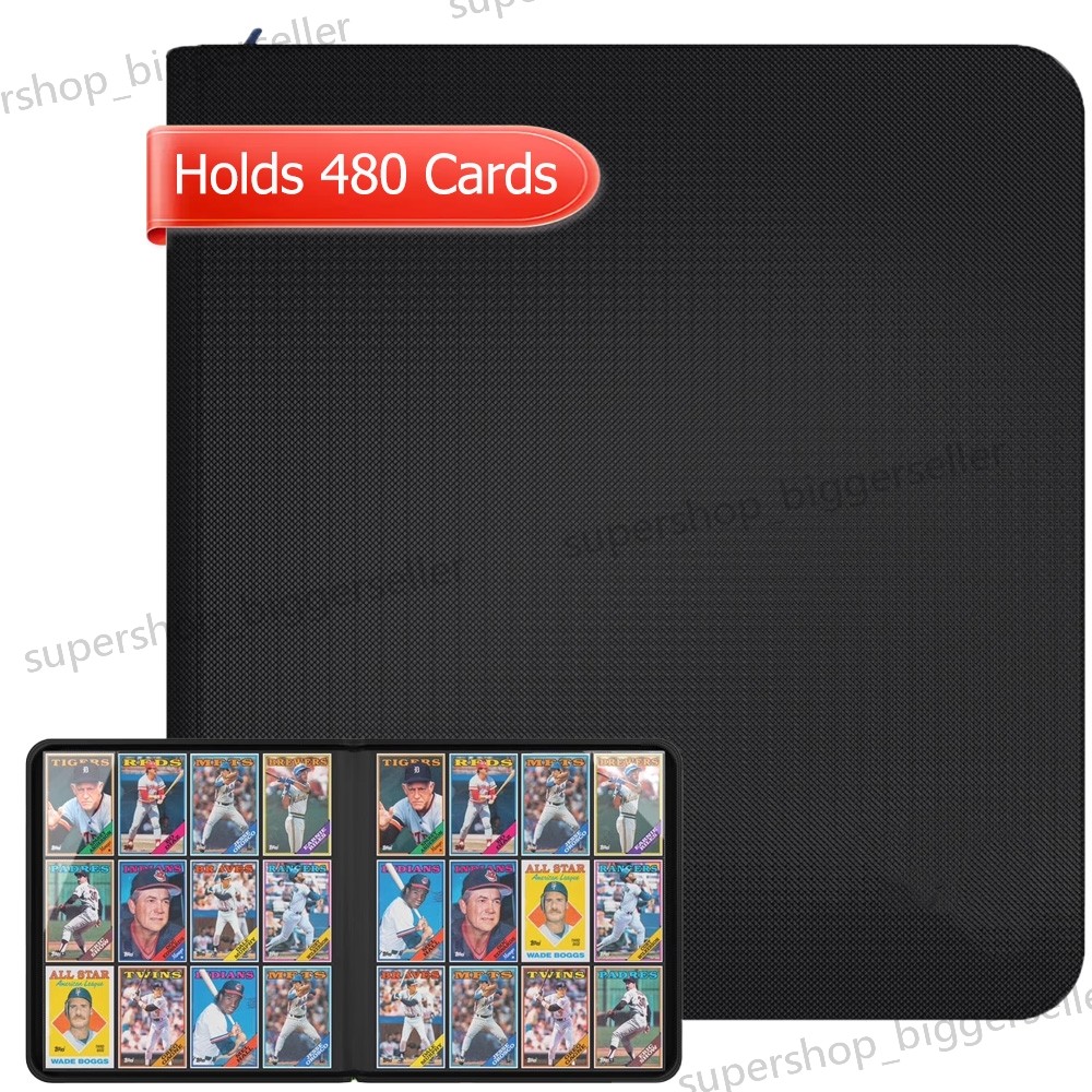 Premium 12 Pocket Sideload Trading Card Binder, 480 Cards for Sports, TCG & MTG.