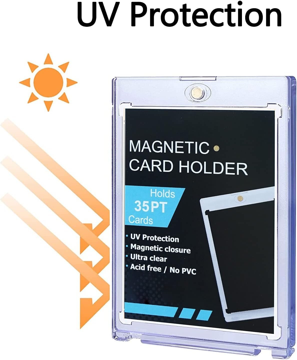Durable Acrylic Card Holders – 50ct Magnetic Cases for Optimal Card Preservation
