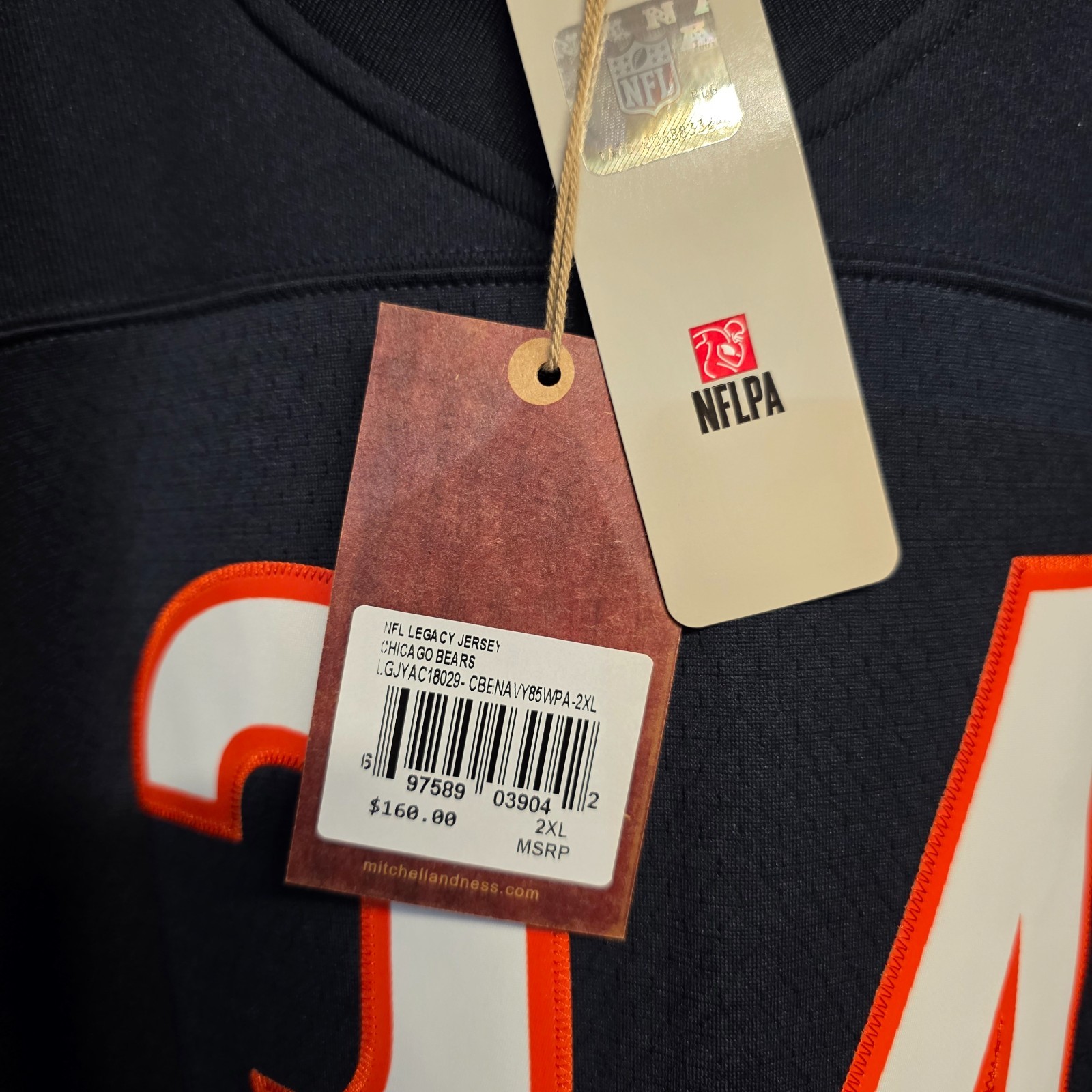 NWT Mitchell Ness 1985 Chicago Bears Walter Payton 34 Legacy Jersey 52 2XL $160