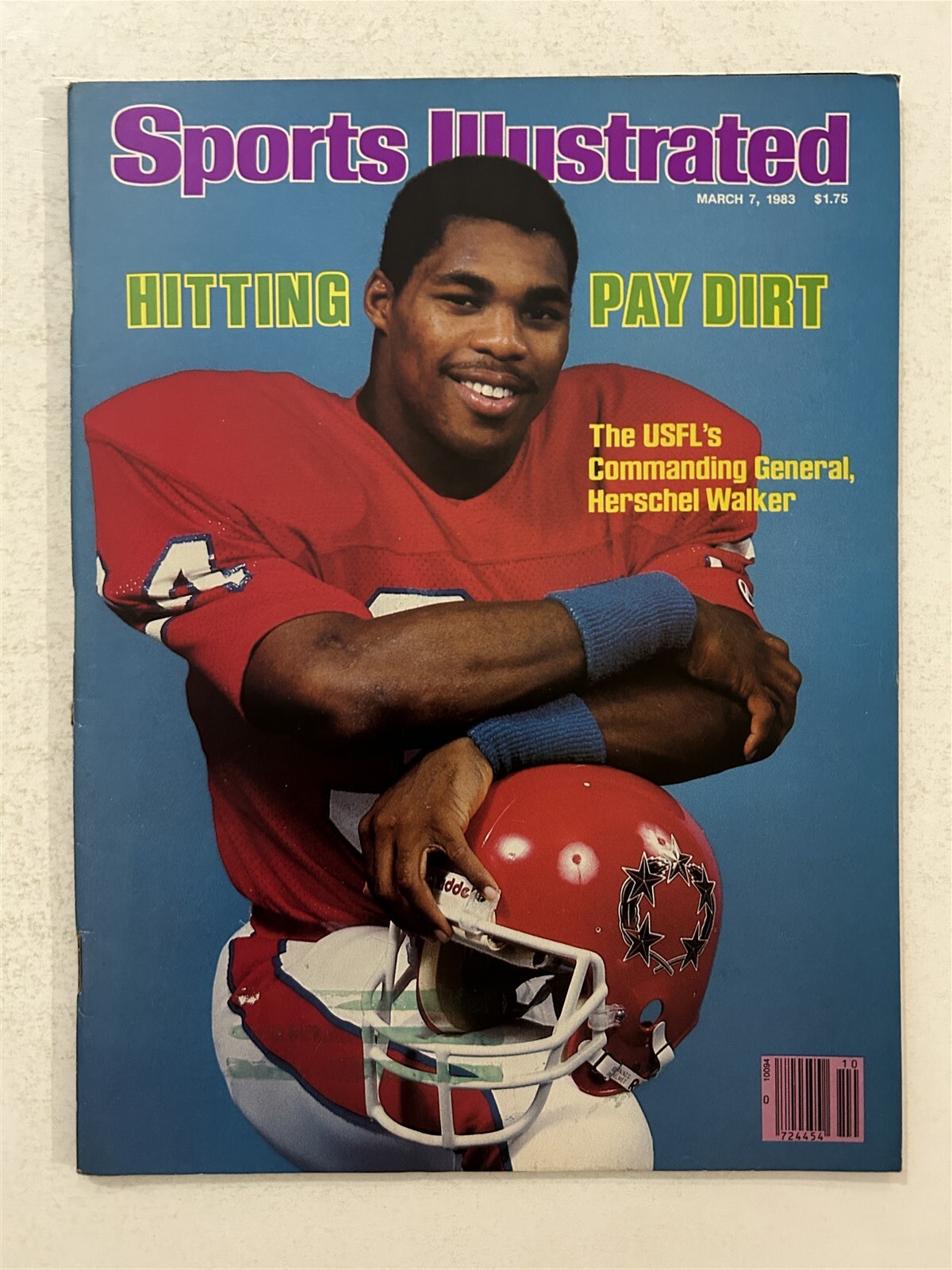1983 Sports Illustrated USFL NEW JERSEY Generals HERSCHEL WALKER No Lab GEORGIA