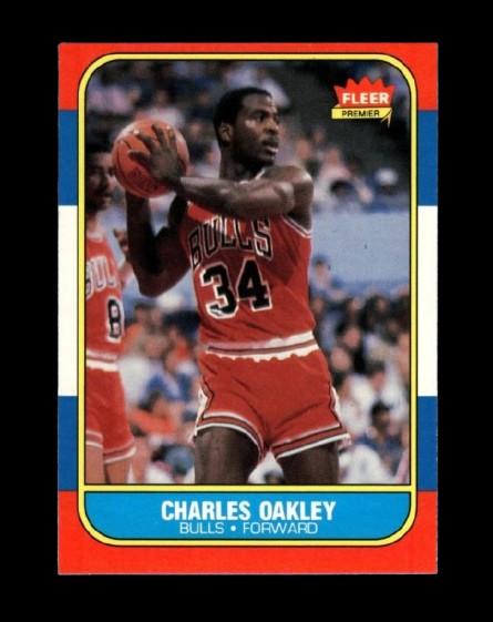 Charles Oakley Rookie 1986-87 Fleer #81 RC Chicago Bulls NBA Basketball Card