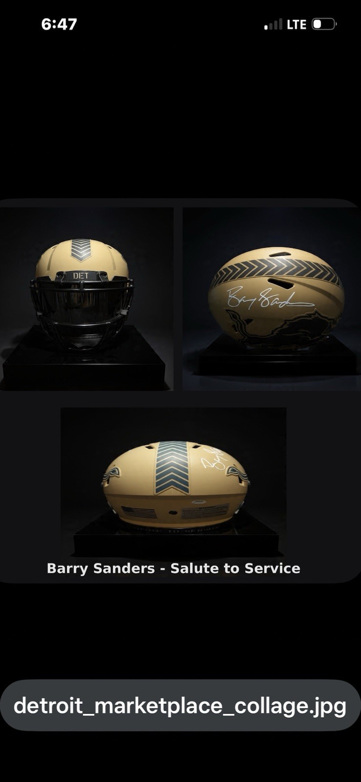 HOF BERRY SANDERS AUTOGRAPH AUTHENTIC FULL SIZE SOLUTE THE TROOPS AWSOME LID￼