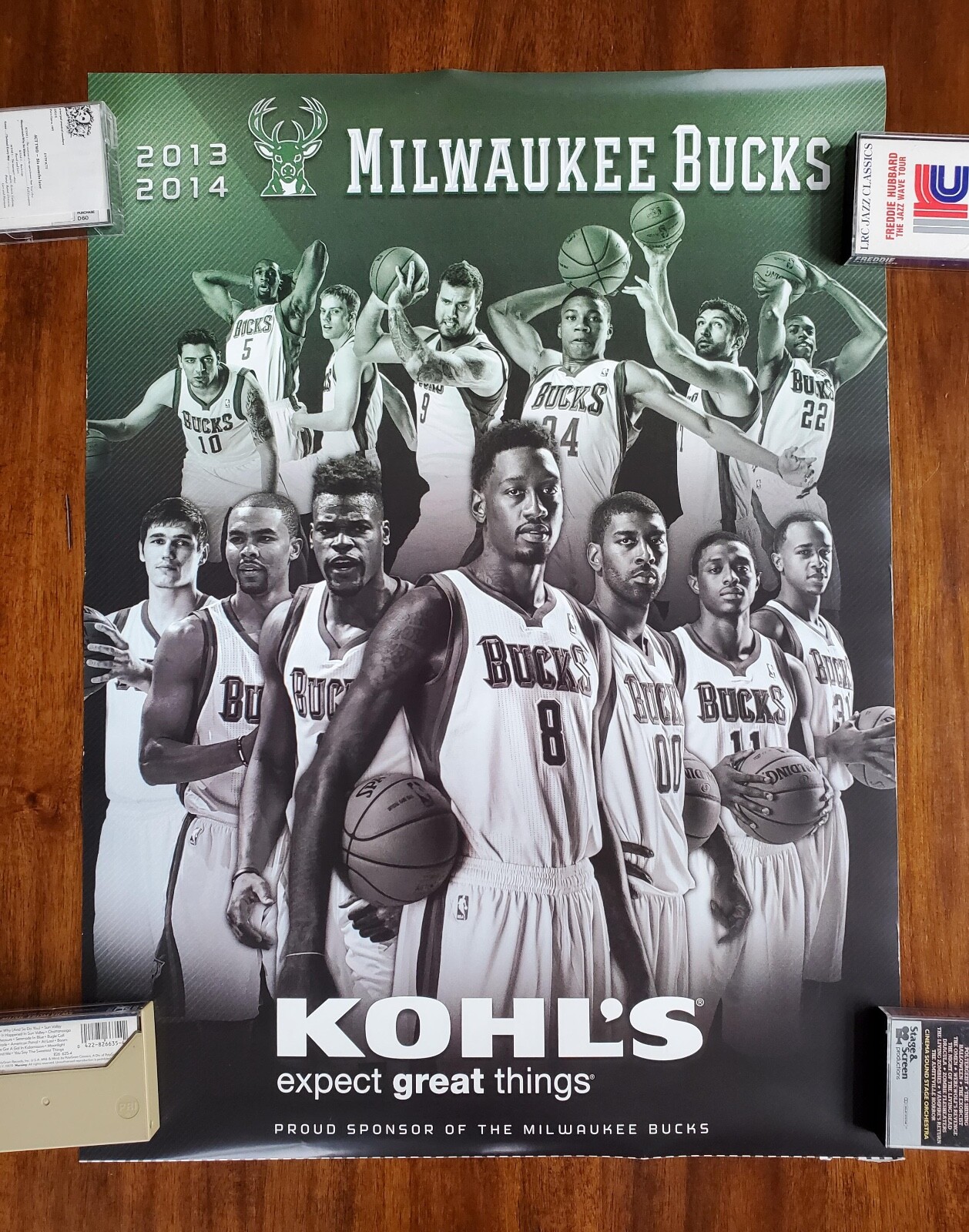 Vintage Milwaukee Bucks Poster Option PICK 1: Nice Moves, Moses Malone, Pollard