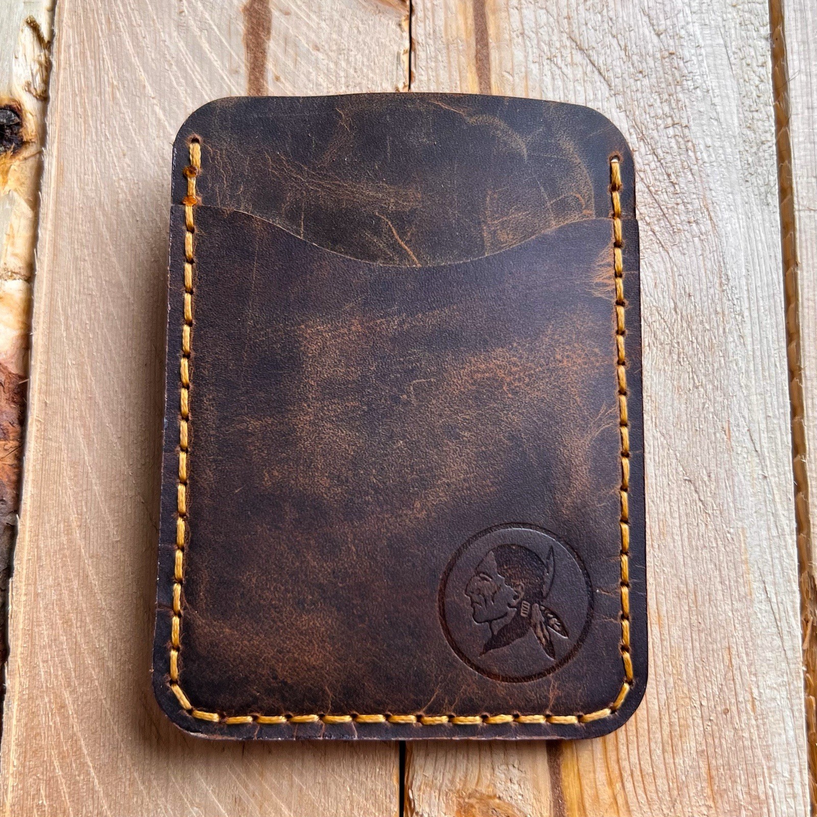 Seminole Golf Club Holderness & Bourne Wallet Genuine Leather Wax Brown Minimal