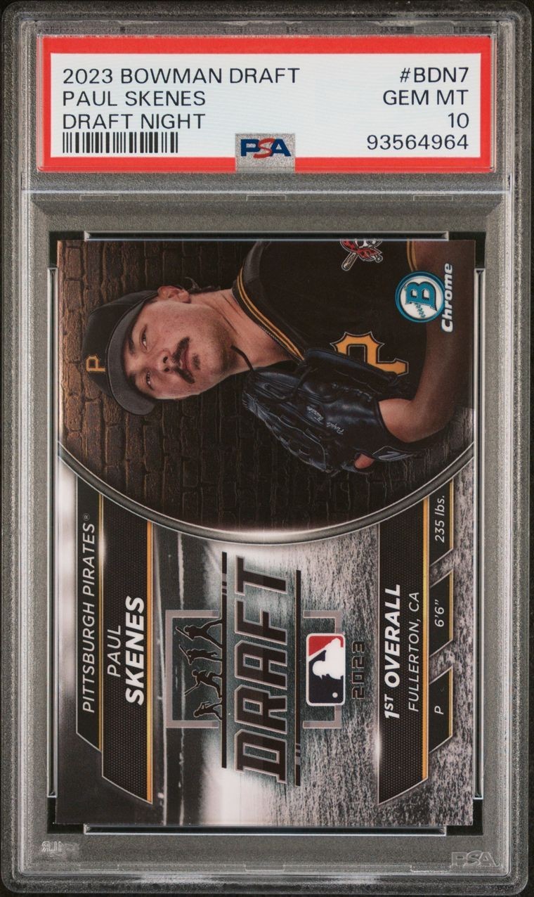 2023 Bowman Draft Paul Skenes #BDN-7 Draft Night PSA 10 GEM MINT Pirates