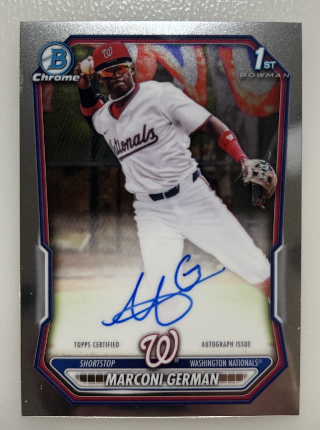 2026 Bowman – Chrome Prospect Autographs Marconi German #CPA-MG (AU, RC)