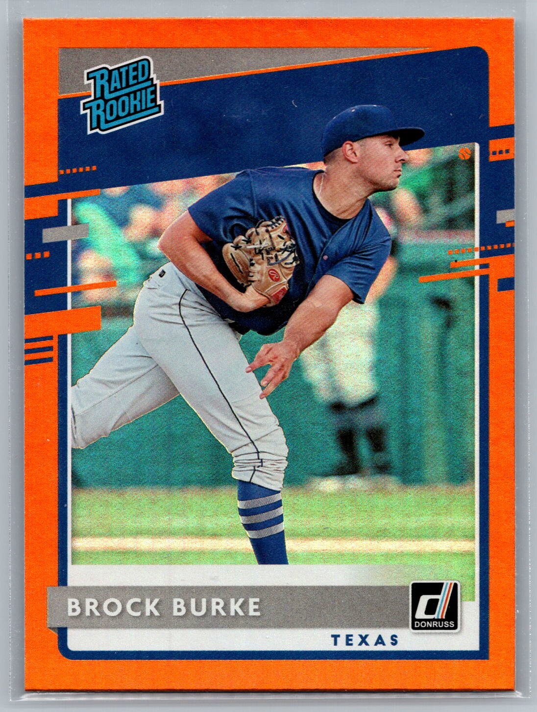 2020 Donruss #40 Brock Burke Holo Orange Texas Rangers