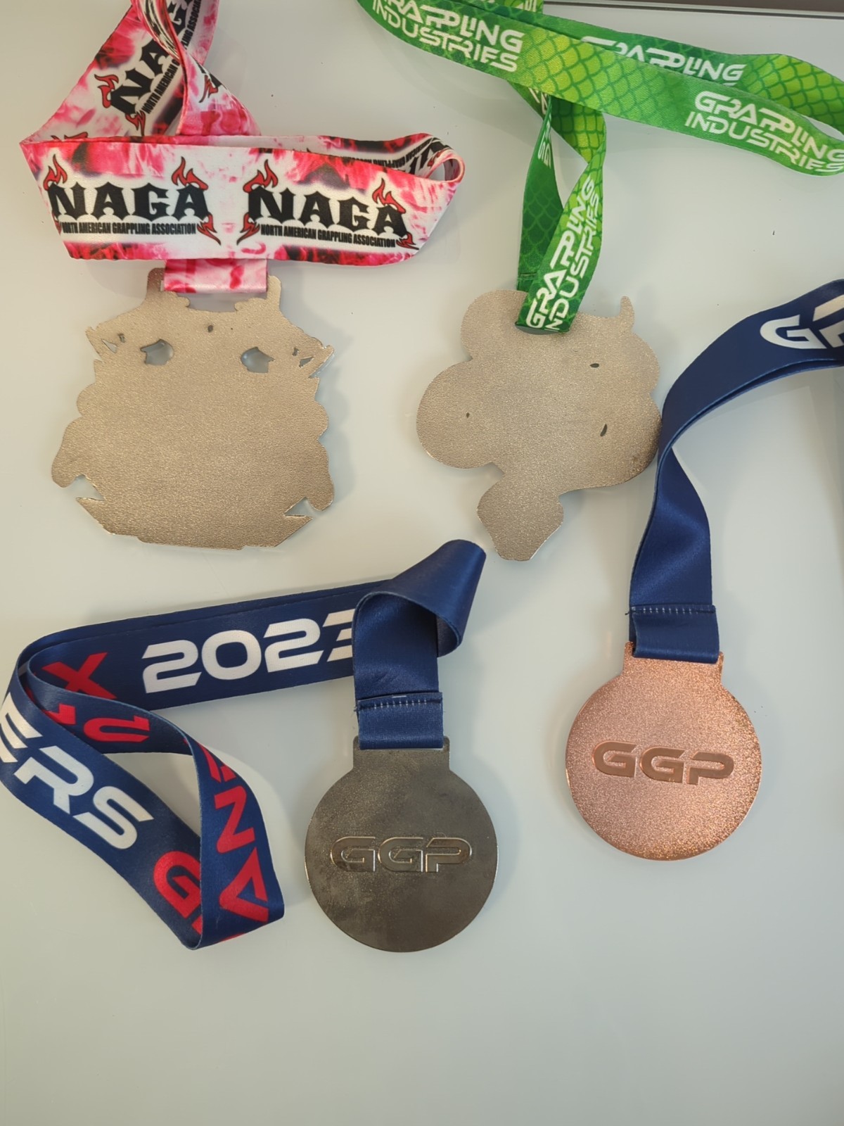 North America Grappling Association NAGA Combat Fighting Championship Medal + 3
