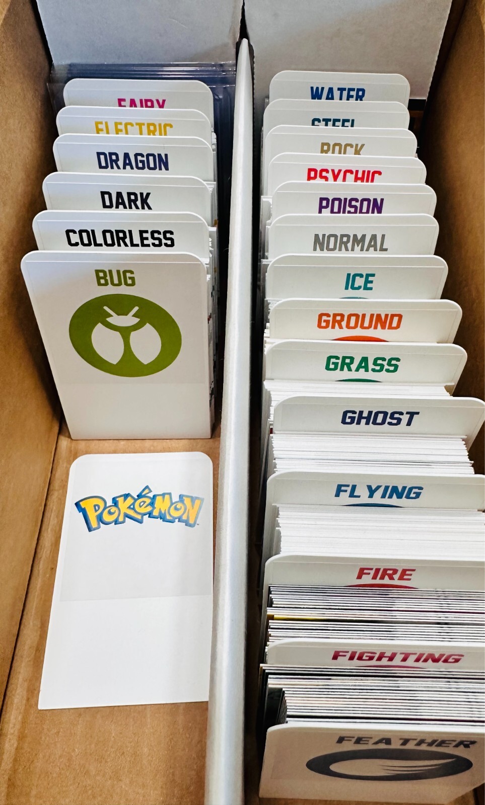 20 TALL Sports Card Dividers with FREE Custom Pokémon Energy Type Labels