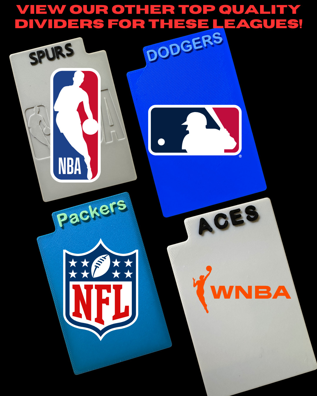 (30) STANDARD NBA Team Sports Card Dividers BASKETBALL Trading MADE IN USA
