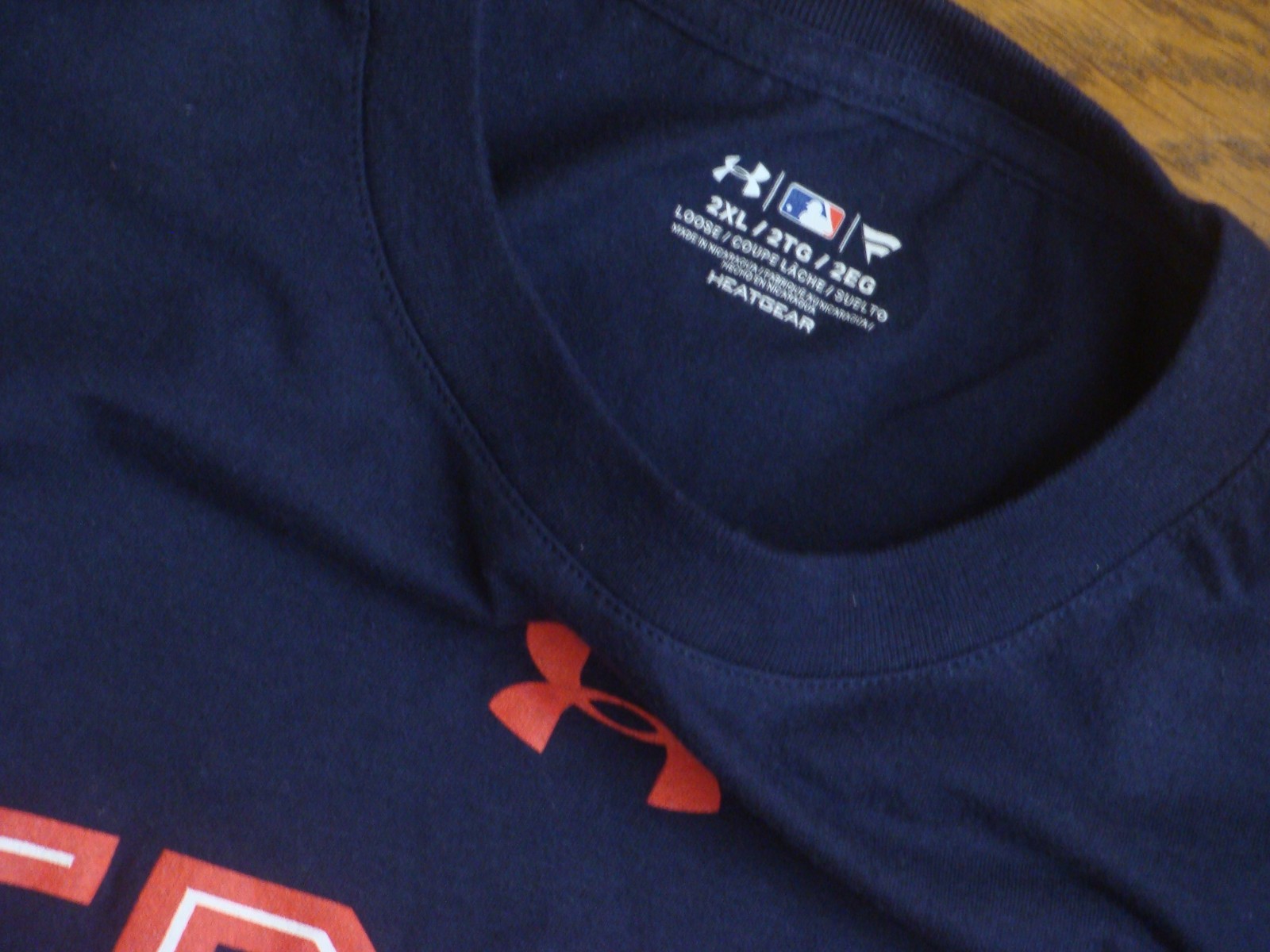 Boston Red Sox Under Armour Loose MLB Apparel Blue Short Sleeve Shirt Size 2XL