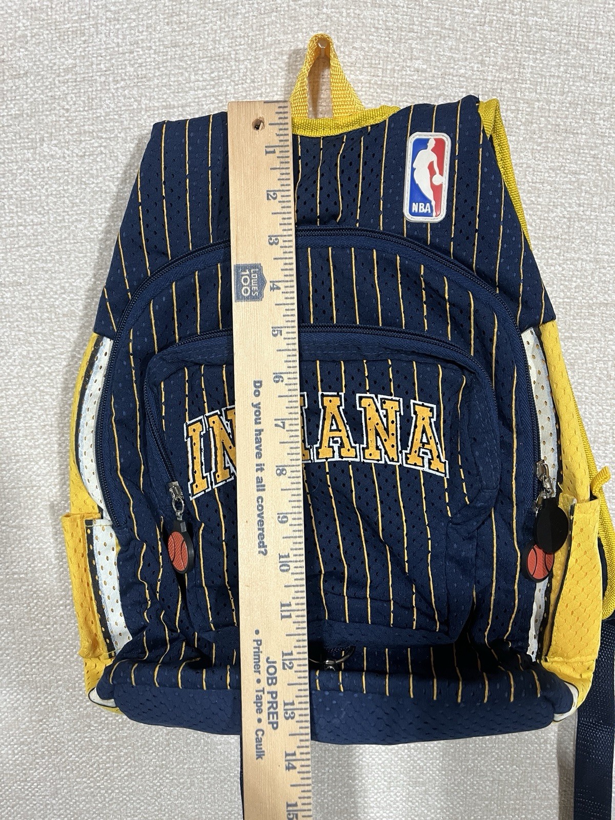 Vtg Indiana Pacers The Orignal Ball Bag Custom made Jersey back pack y2k