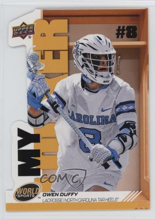 2026 Upper Deck World of Sports My Locker Gold 15/25 Owen Duffy #ML-OD 1r3f