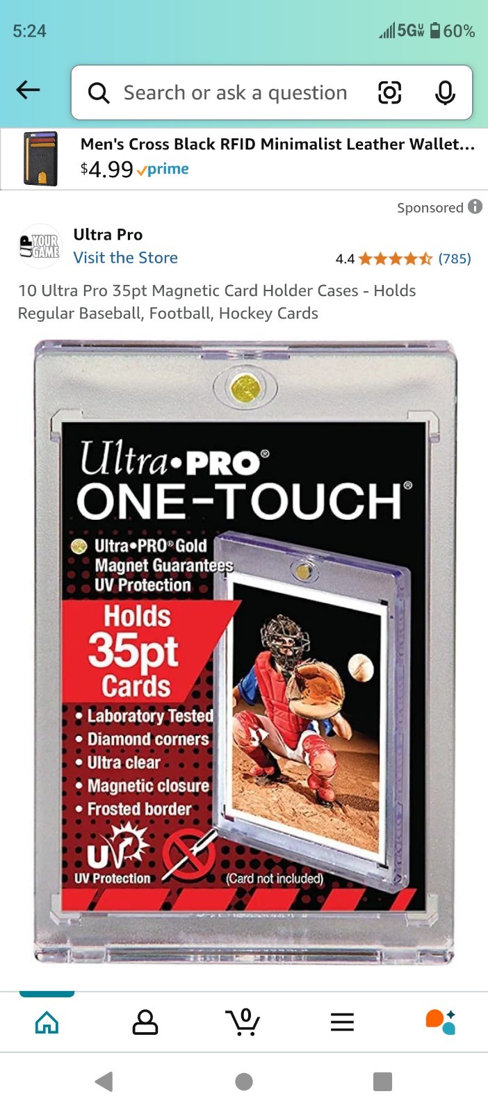Ultra PRO UP81575UV Magnetic Trading Card Holder