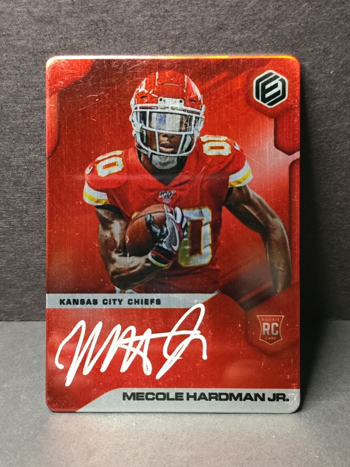 Mecole Hardman Jr. 2019 Elements Auto (On Card) RC 9/25 Protective Film On Back