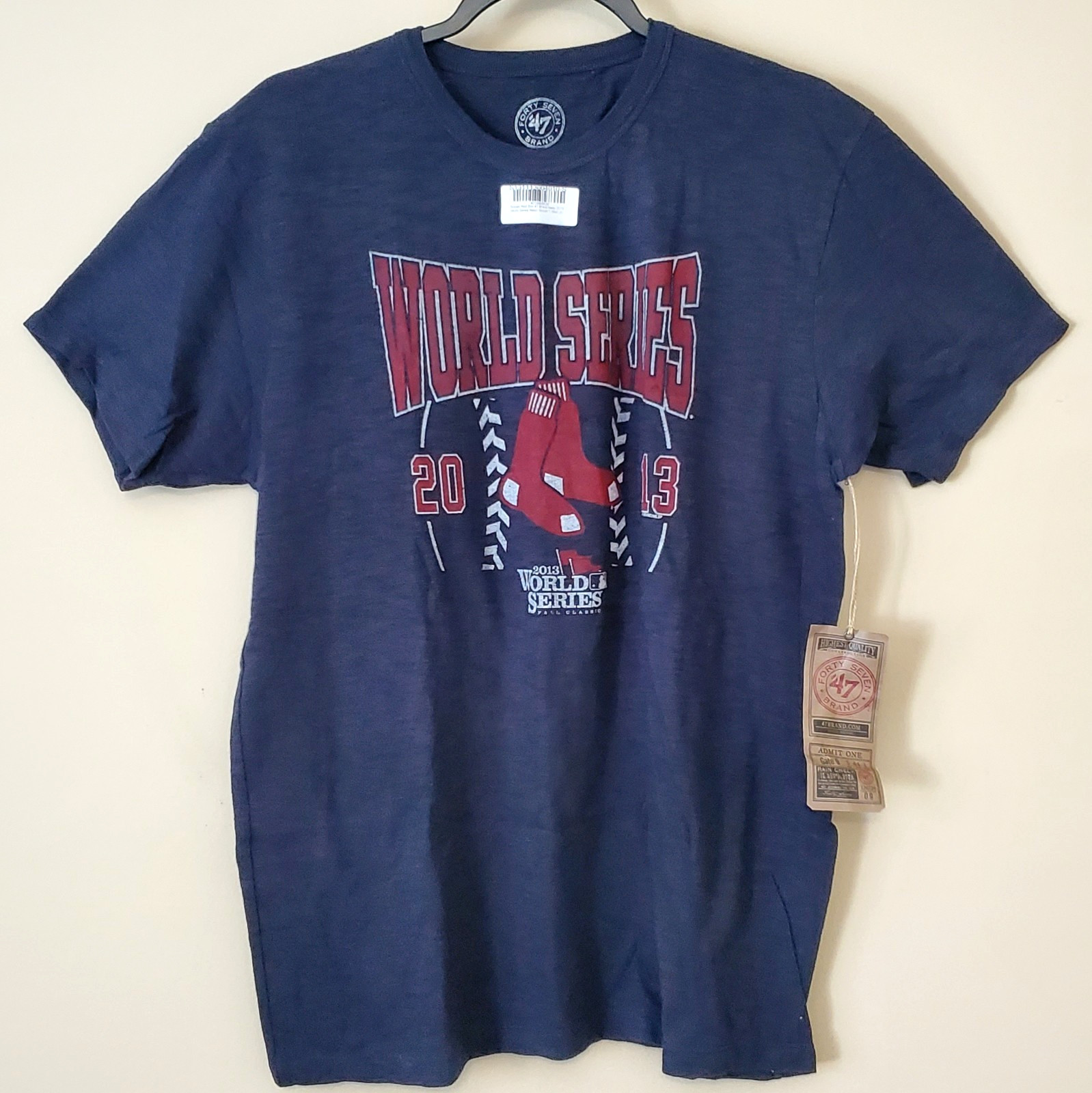Boston Red Sox ’47 Brand 2013 World Series T-Shirt Navy Blue Men’s Small NWT