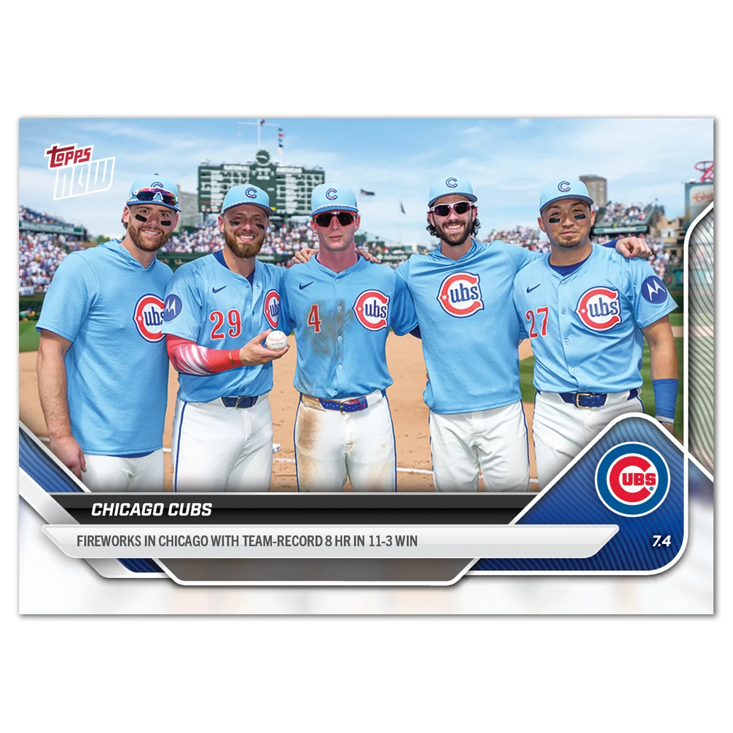 Chicago Cubs Team Record 8 HRs 2025 MLB Topps NOW 383