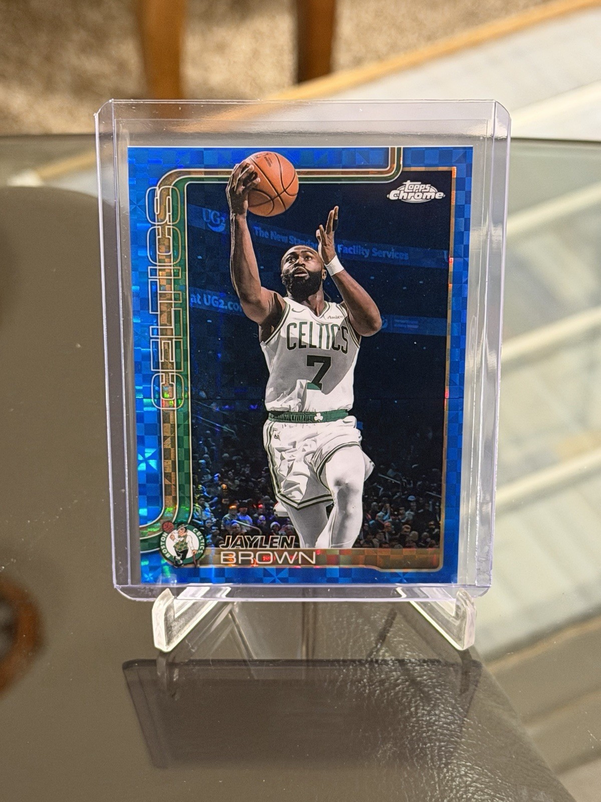 2025-26 Topps Chrome Basketball #51 Jaylen Brown BLUE X-Fractor