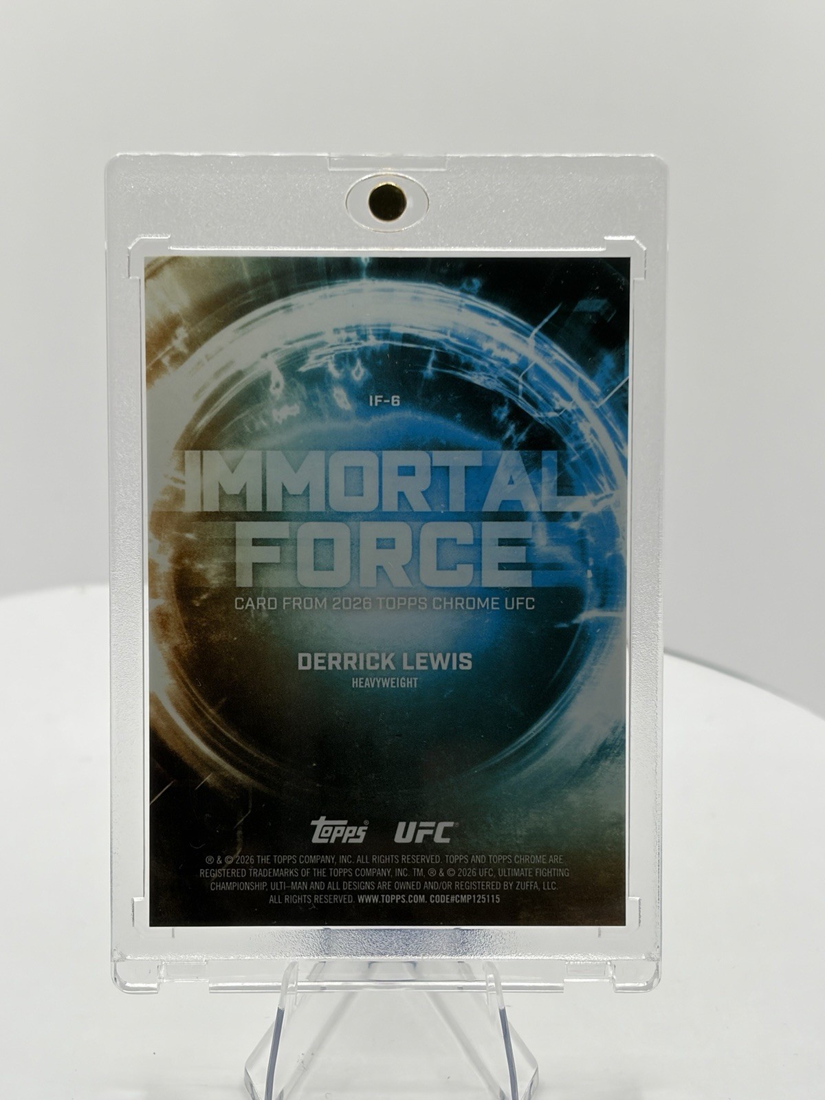 2026 Topps Chrome UFC Derrick Lewis Immortal Force #IF-6 Case Hit