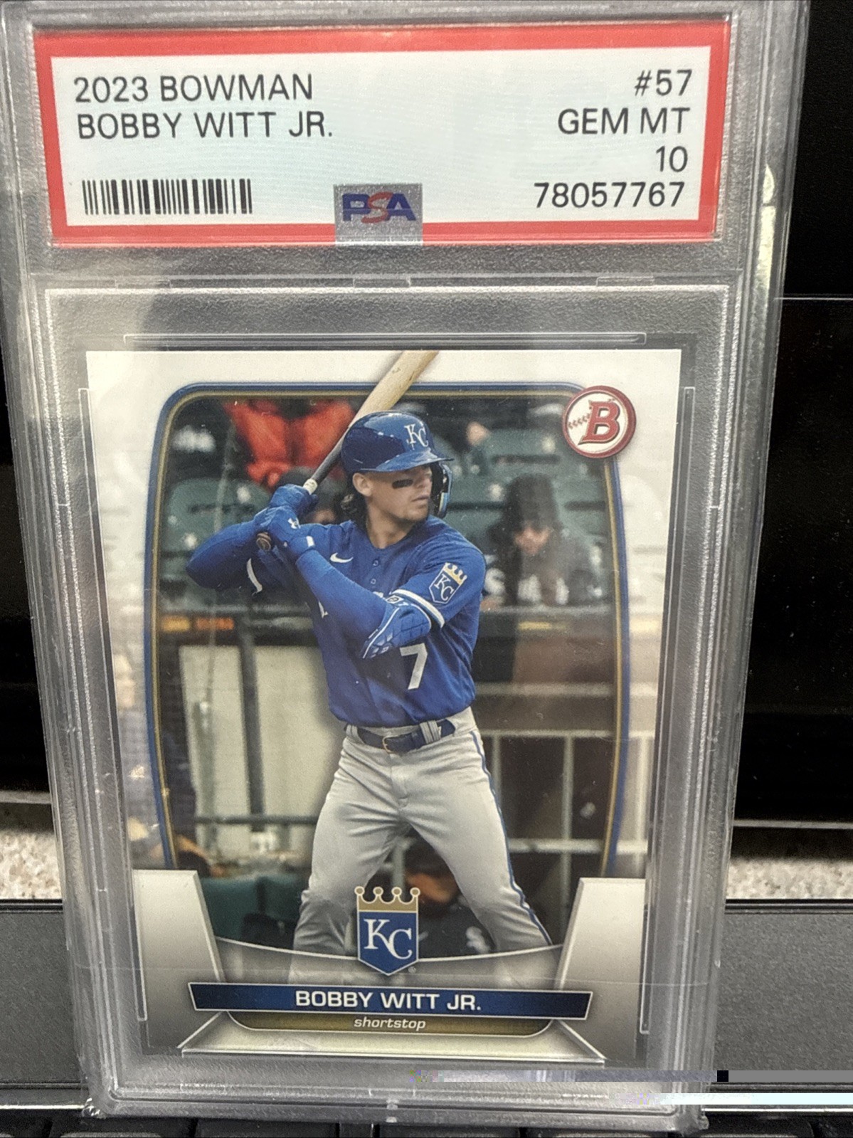 Bowman 2023 Bobby Witt Jr. #57 Base Set PSA 10 Gem Mint Kansas City Royals