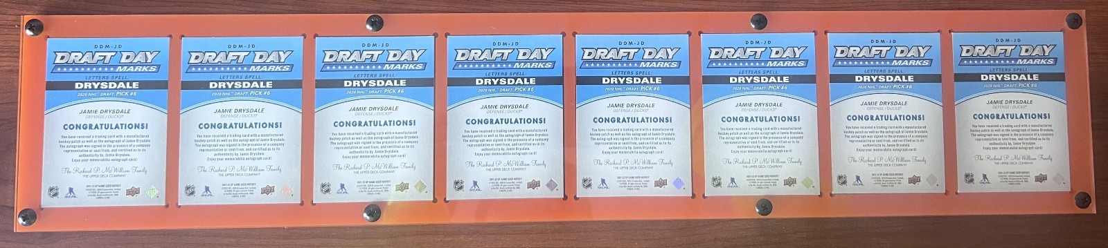 2021-22 SPGU Draft Day Marks DDM Jamie Drysdale /35 Complete in Orange Frame