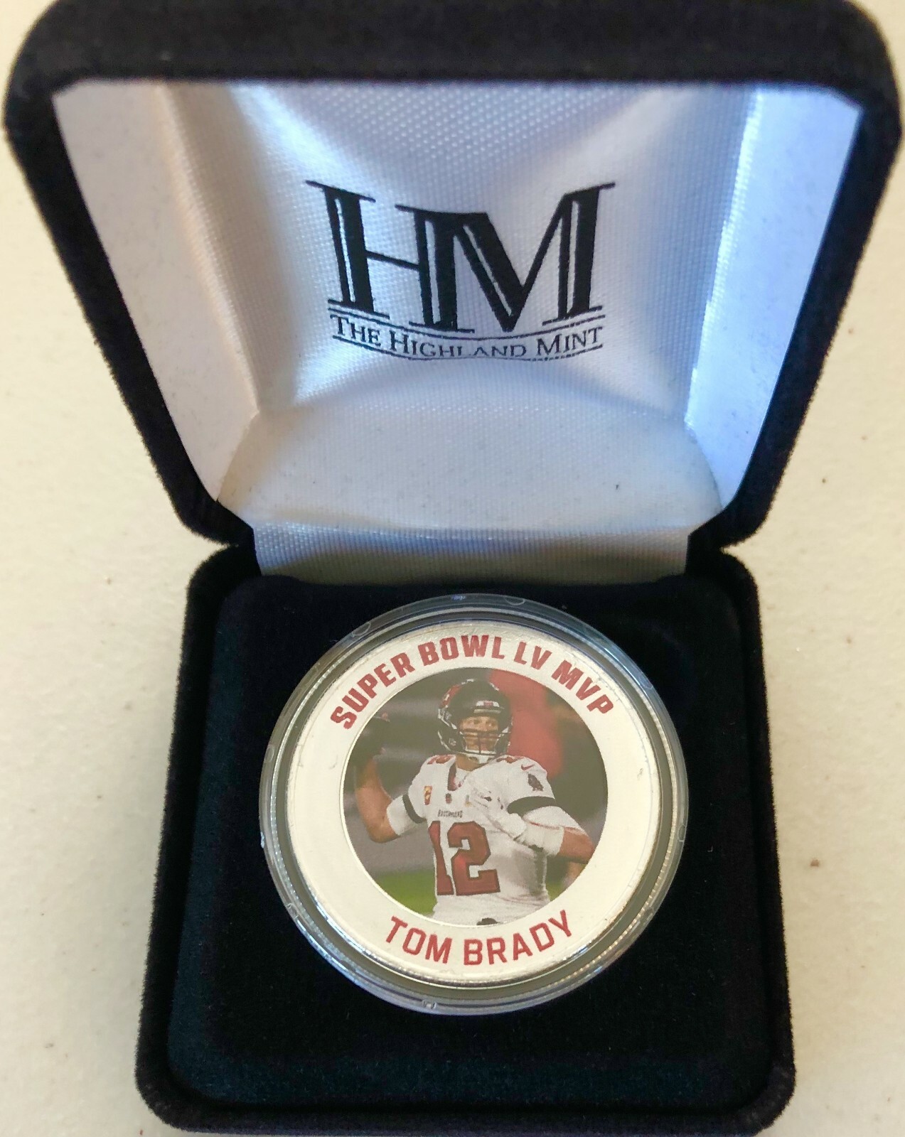 TOM BRADY HIGHLAND MINT SUPER BOWL LV MVP COMMERATIVE COIN /5500