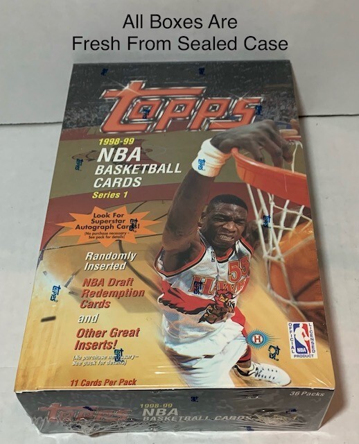 ONE 1998-99 Topps Series 1 HOBBY Pack Look4 Kobe AUTO Jordan Chrome Refractor