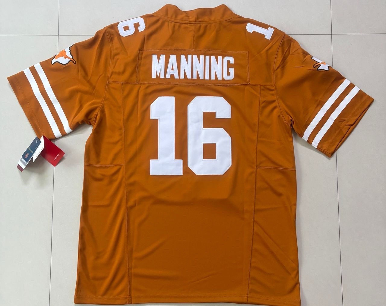 Arch Manning Texas Longhorns Orange Stitched Jersey Men’s Size Large