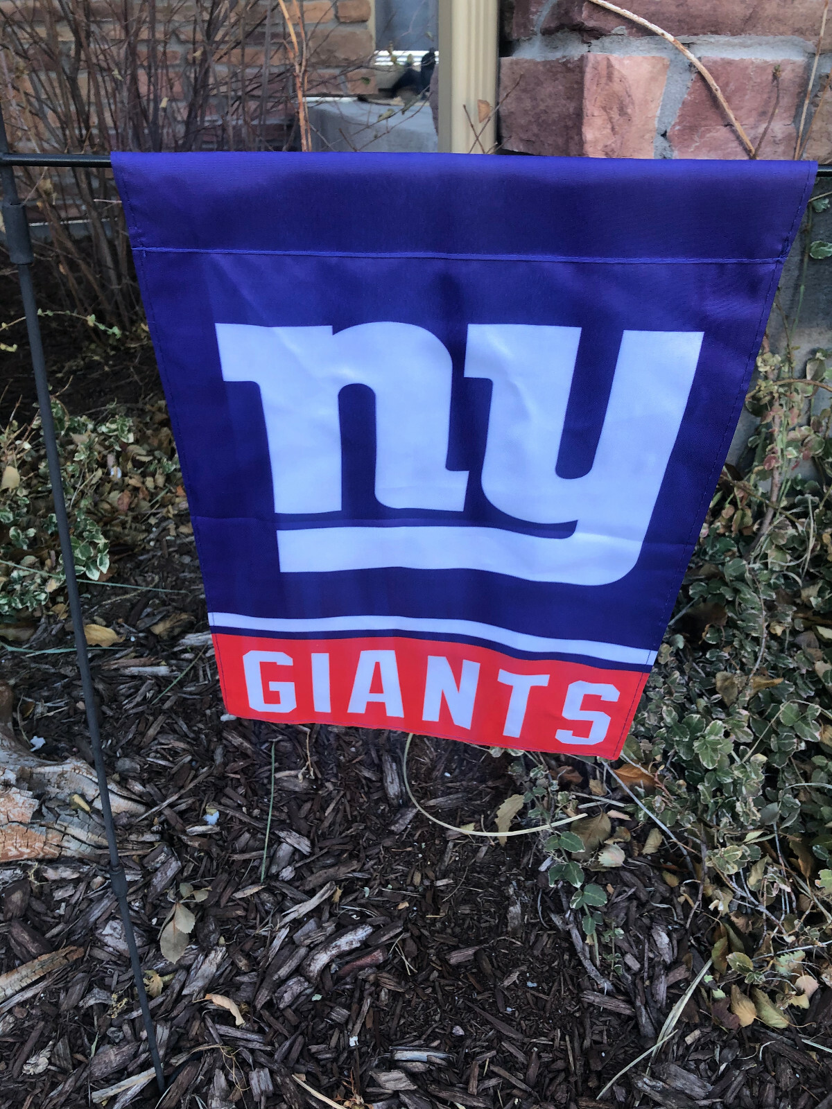 New York Giants Double Sided Garden Flag Banner 12 x18