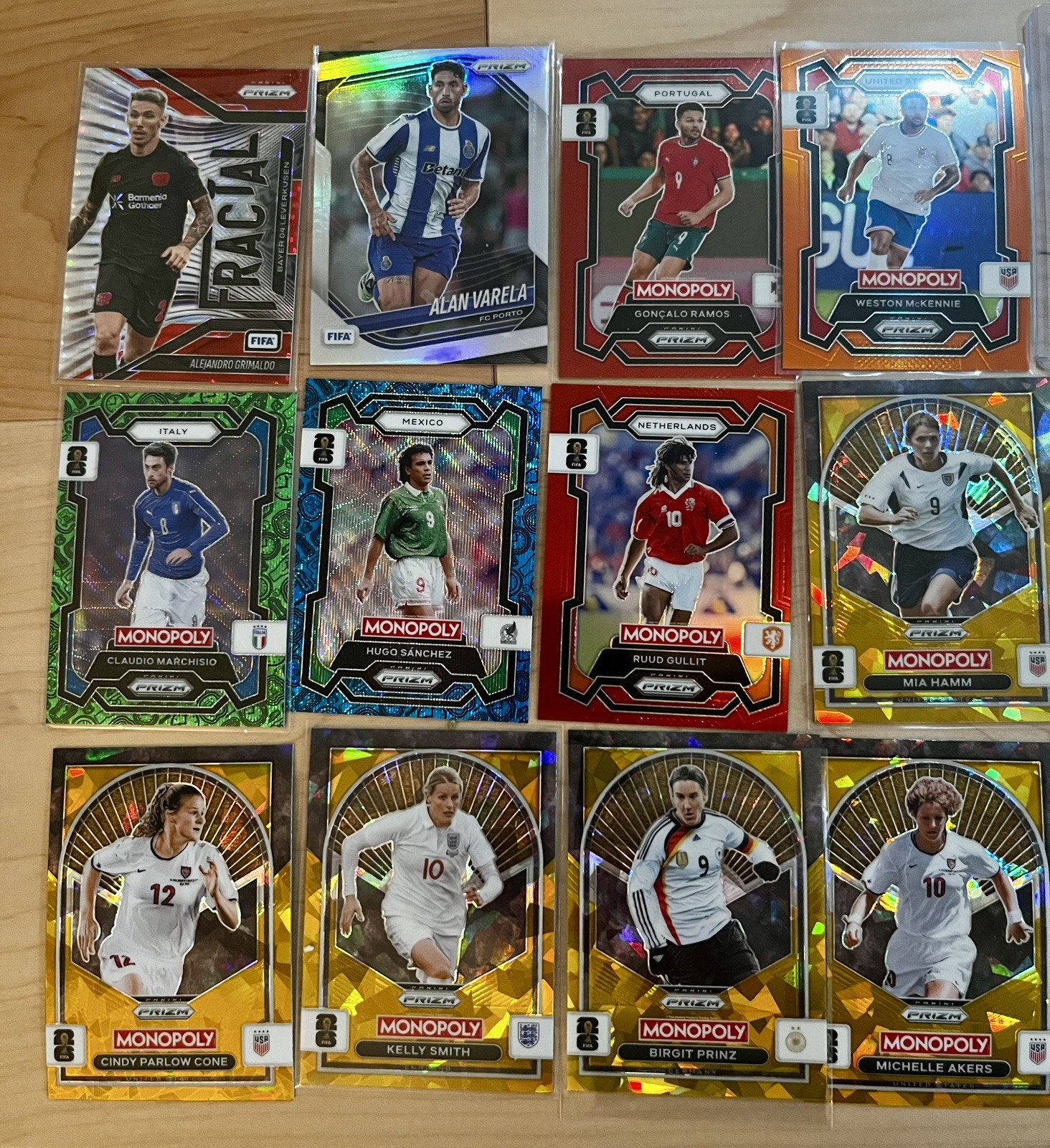 A Card Lot Of 2026 Panini Prism gold cracked ice! World Cup Fifa Soccer
