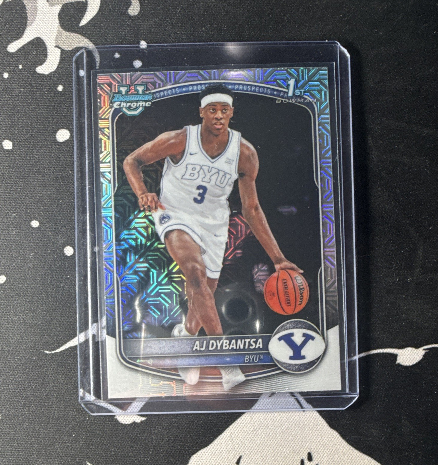 Topps 2025-26 Bowman Chrome Prospects AJ Dybantsa BCP-1 RC Mojo Refractor BYU