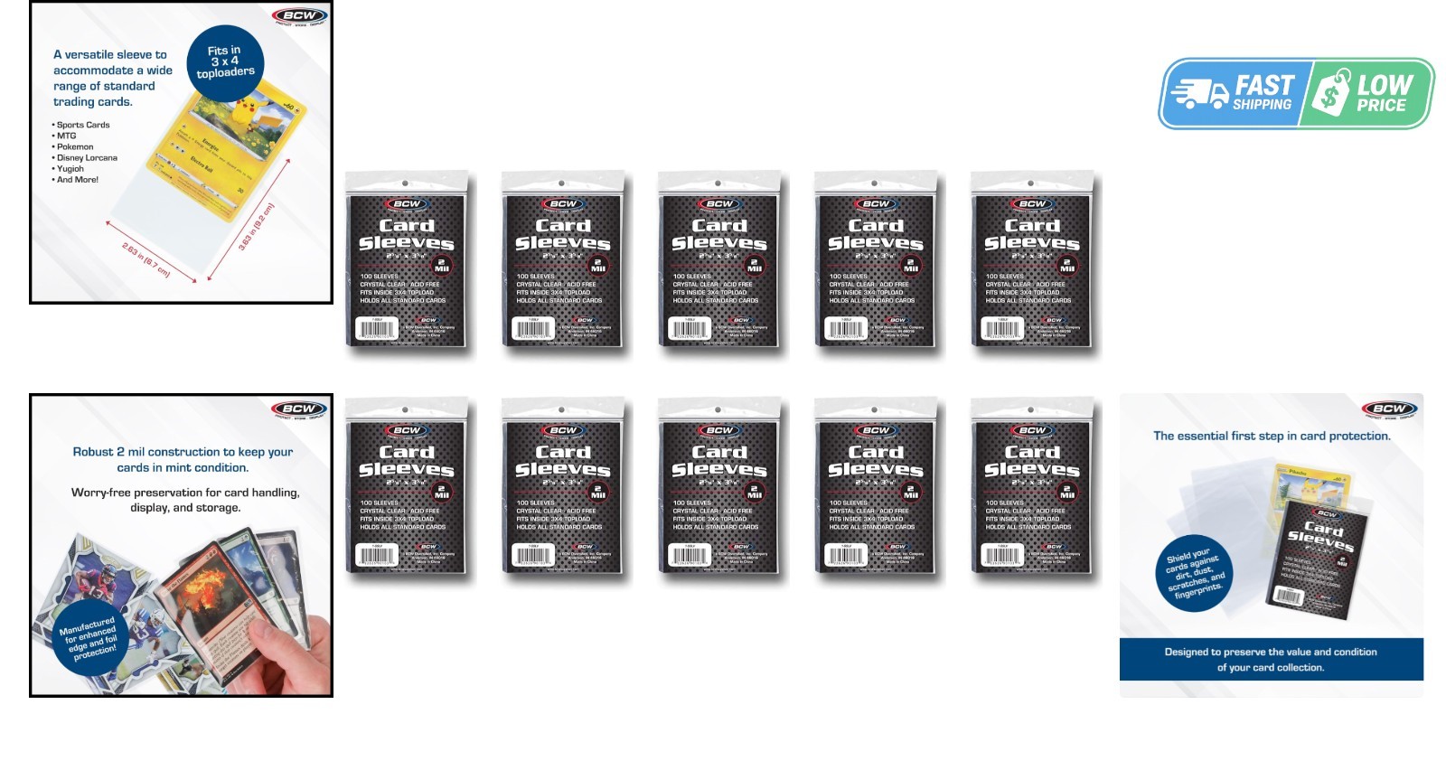 Standard Size Card Sleeves 2 5/8 x 3 5/8 – Ultimate Protection for Collectors