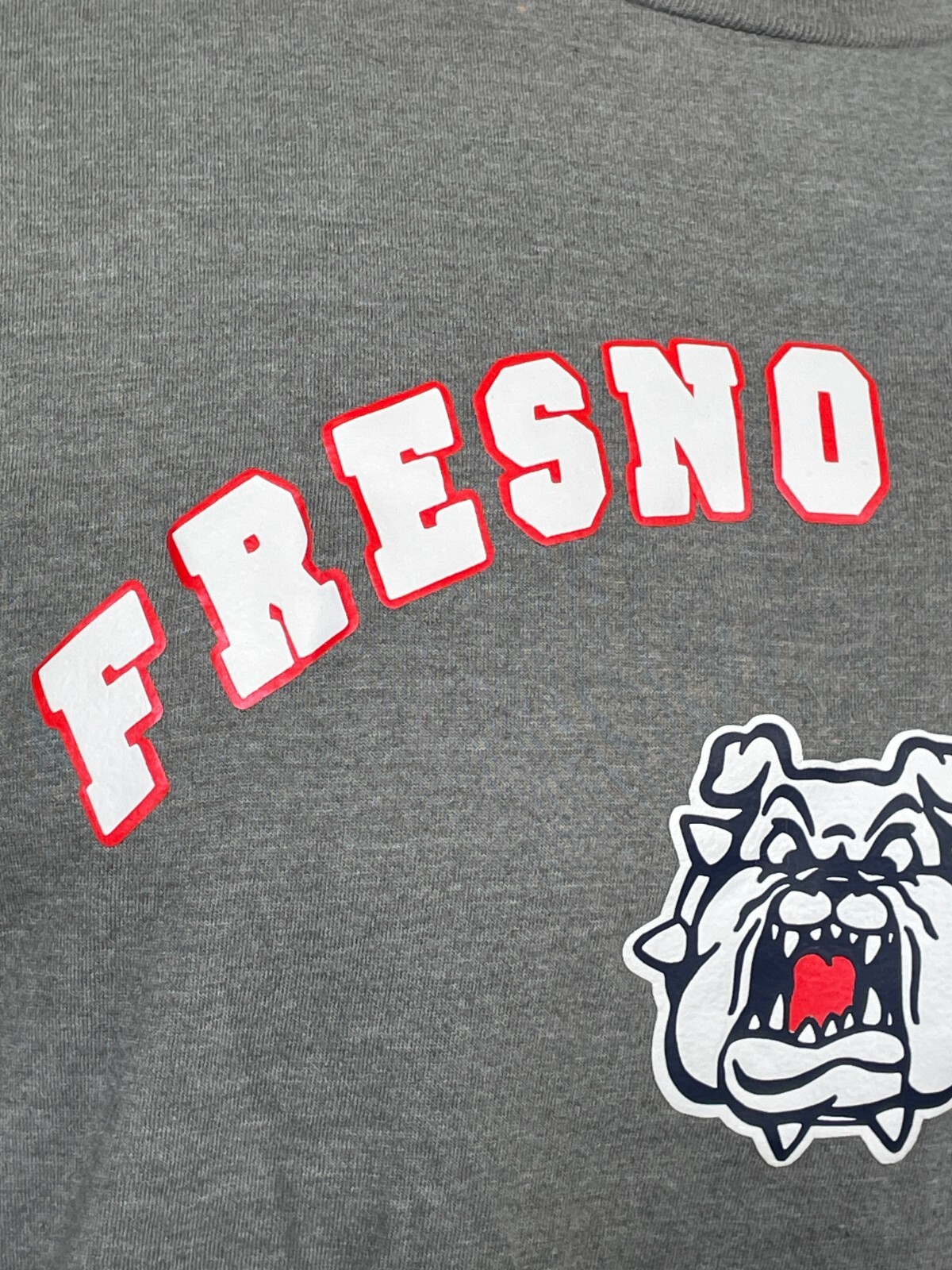 Fresno State Bulldogs Gray Logo T-Shirt Men’s LARGE