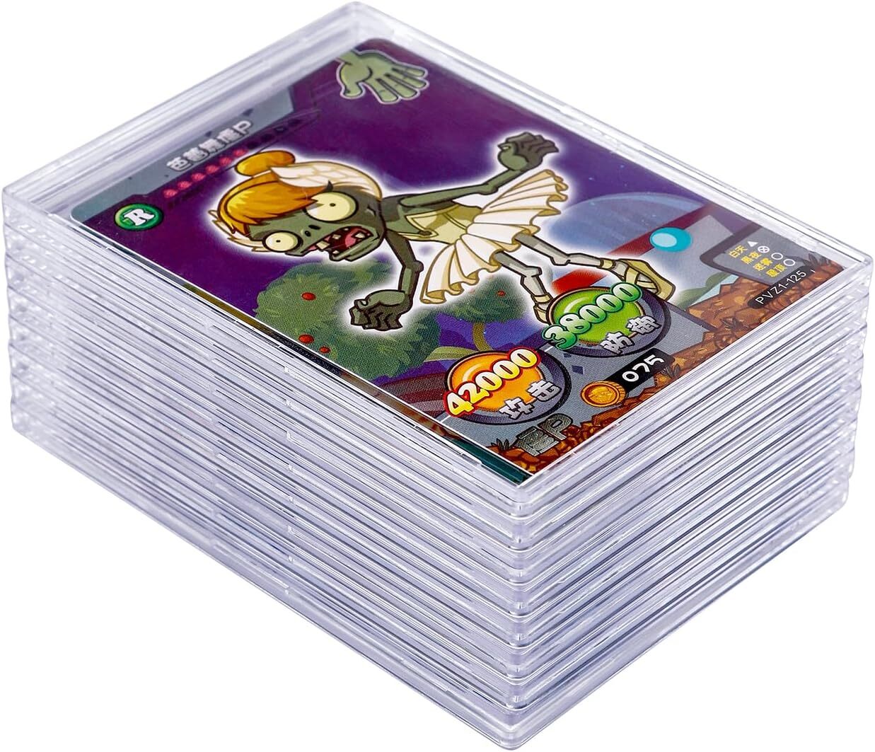 Trading Card Sleeves Hard Plastic Clear Case Holder 10 Baseball Cards Topload +