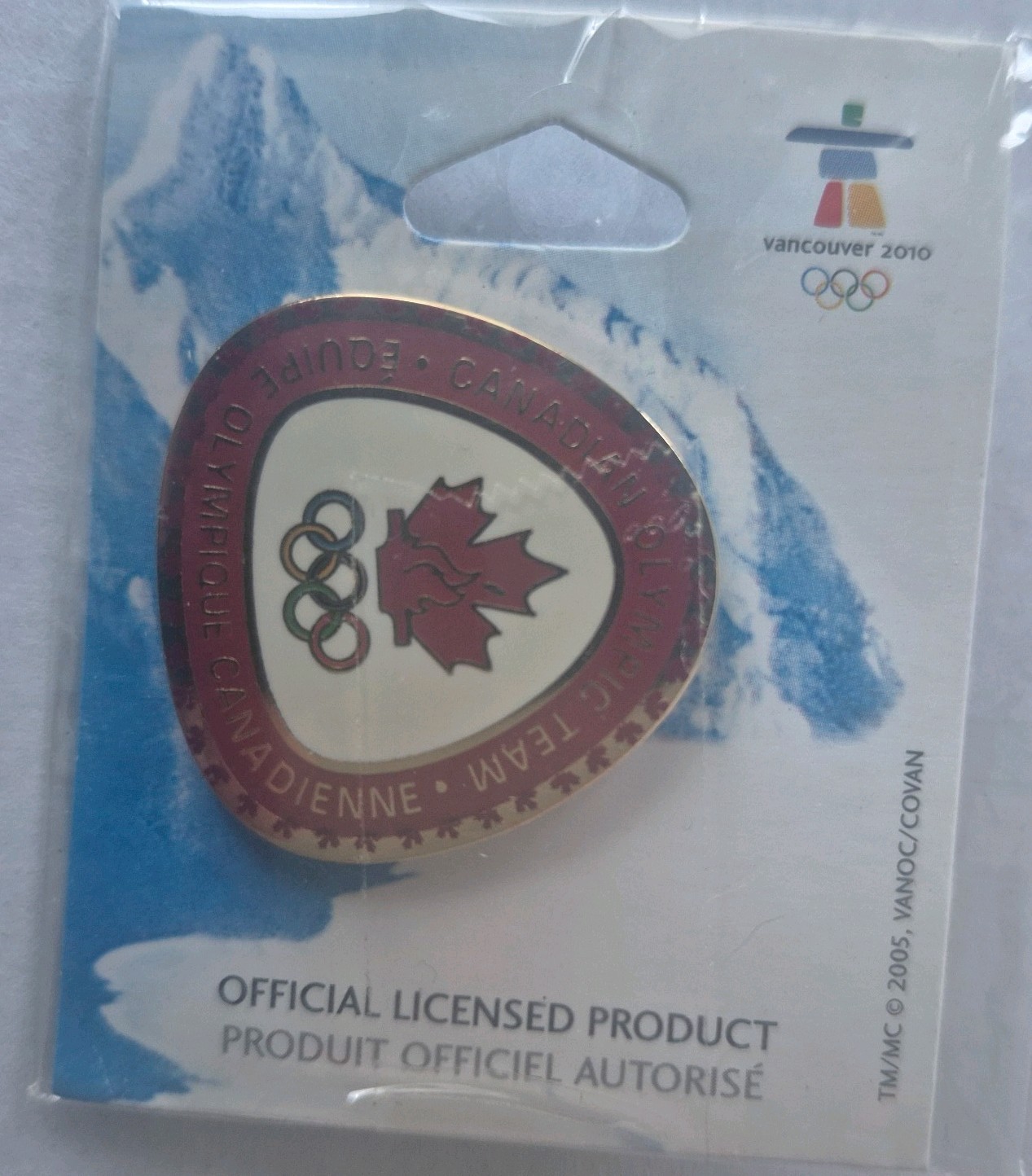 4 Collectible Vancouver Winter Olympics 2010 Pins New Never Opened plus Decal