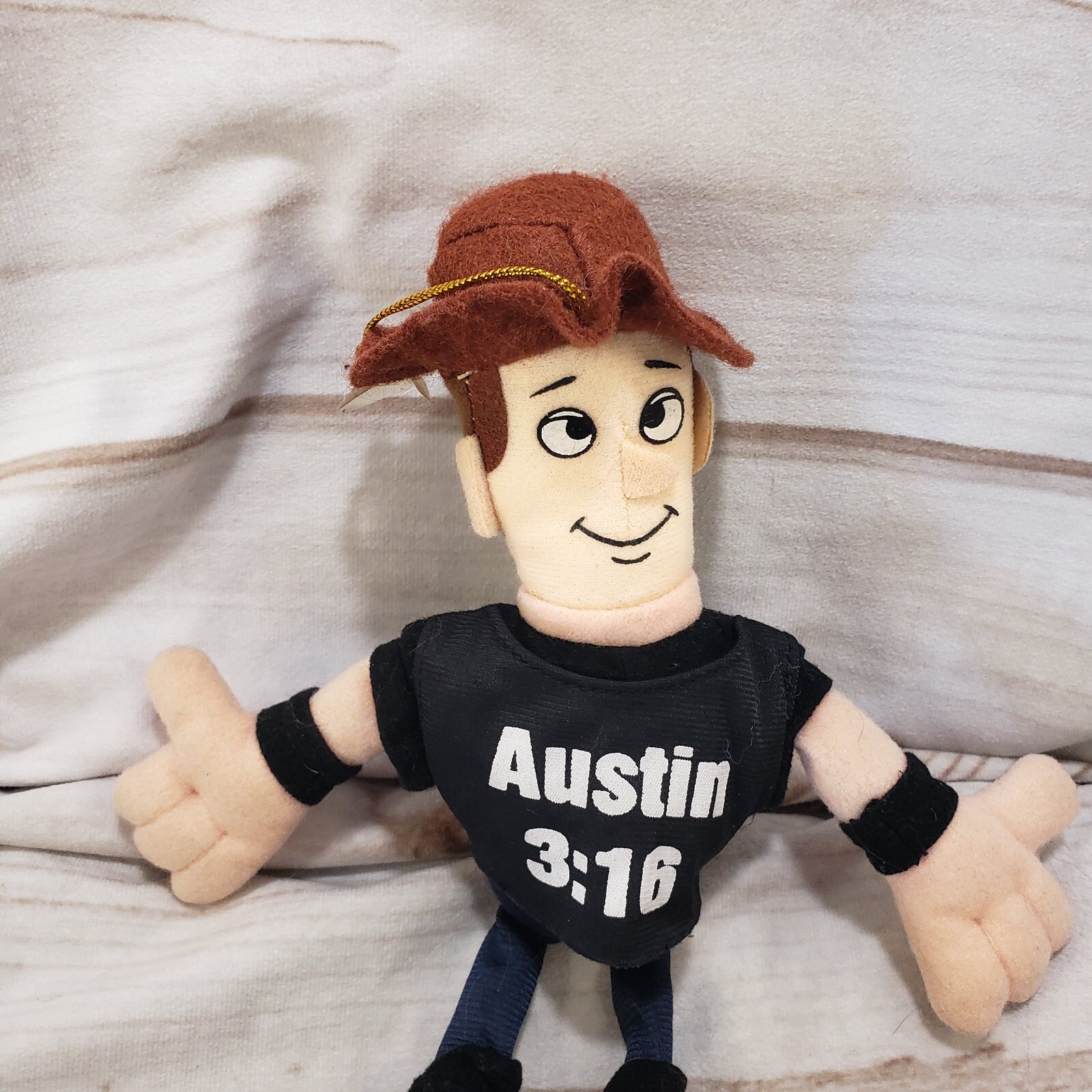 Steve Austin Plush Doll Hanging Window Cling Vintage Wrestling 9 Inch